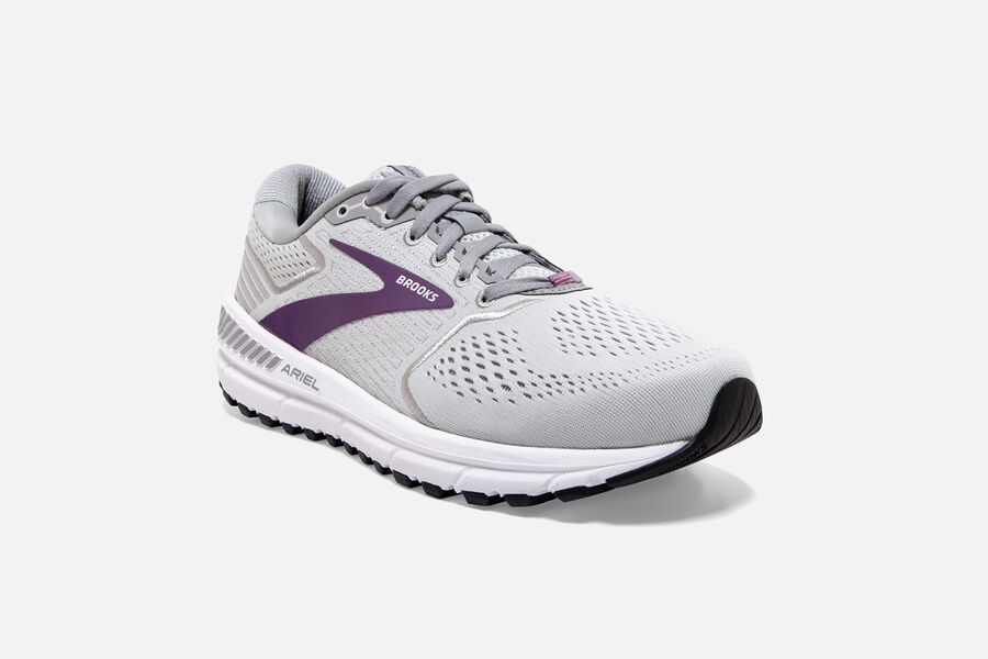 Brooks Ariel \'20 Road Running Shoes Womens - Grey/Purple - ICSTM-2819